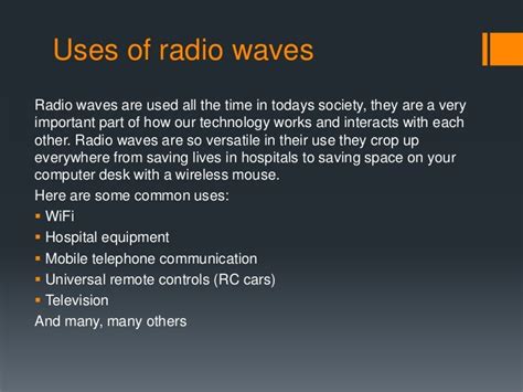 Radio waves and their uses