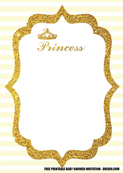 FREE Pink Princess-Themed Party Invitation Templates - Drevio : Free ...