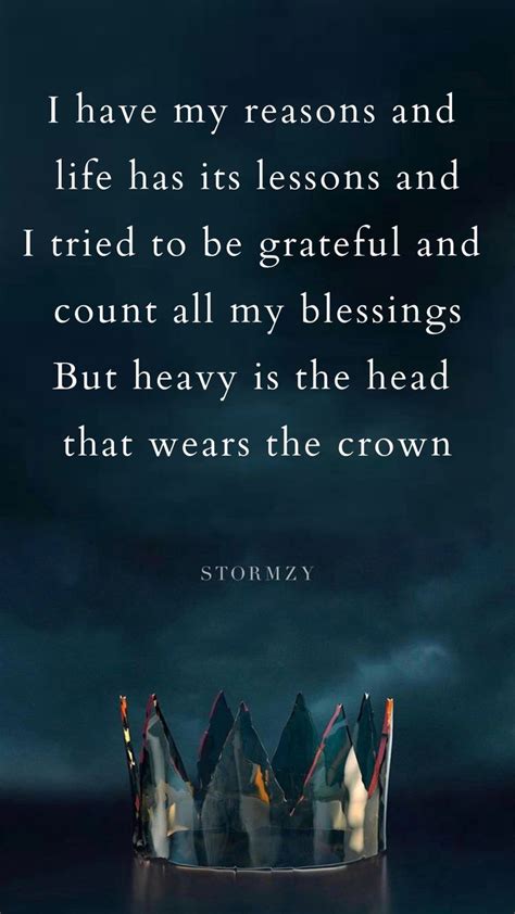 ‘But heavy is the head that wears the crown...’ Stormzy — CROWN #OnRepeat 🙏🏾 🖤 👑 QUOTES ...