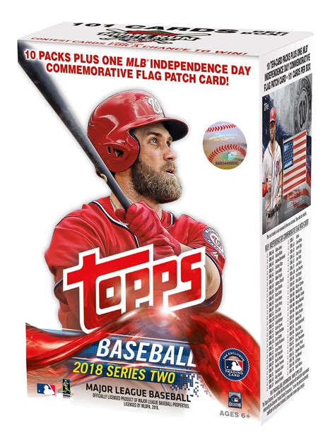 2018 Topps Baseball Series 2 Value Blaster Box Trading Cards (10 Packs ...