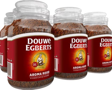 Douwe Egberts Aroma Rood Oploskoffie - 6 x pot van 200 gram | bol