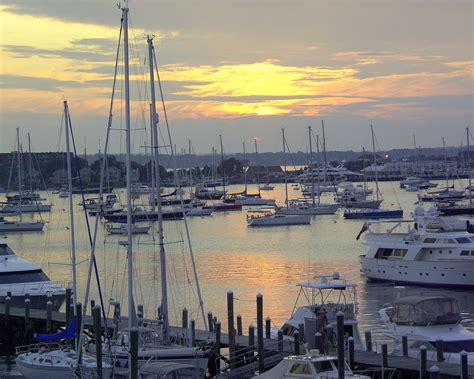 Newport Harbor at Sunset | Newport harbor, Newport, New york skyline