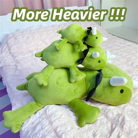 Green Weighted Dinosaur Plush Pillow [ Free Shipping ]