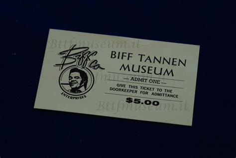 Biglietto d’ingresso al Biff Tannen Museum – Back To The Future Museum ...