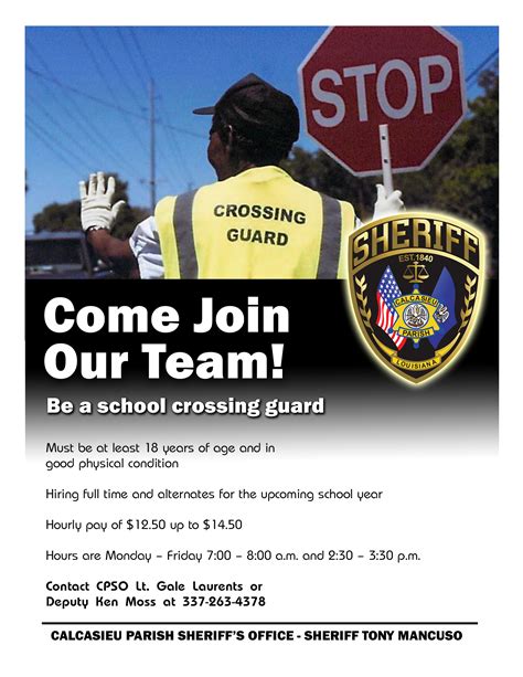 school crossing guards - Calcasieu Parish Sheriff's Office