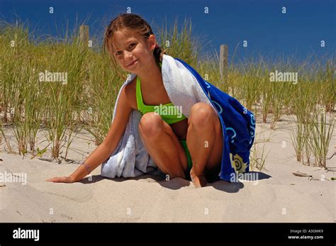 A little girl at the beach Stock Photo - Alamy