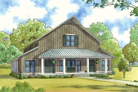 Plan 70549SND: 3-Bedroom Barndominium Inspired Country House Plan with ...