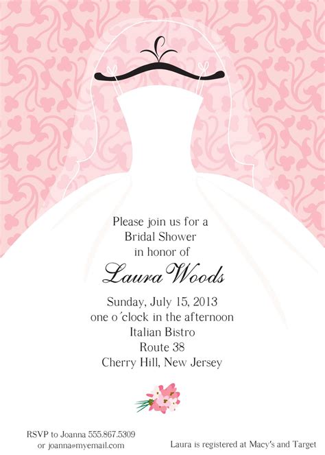 Bridal Shower Invitations: Free Editable Bridal Shower for Blank Bridal ...