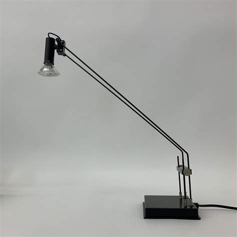 Vintage minimalist black desk lamp, 1980's | #129721