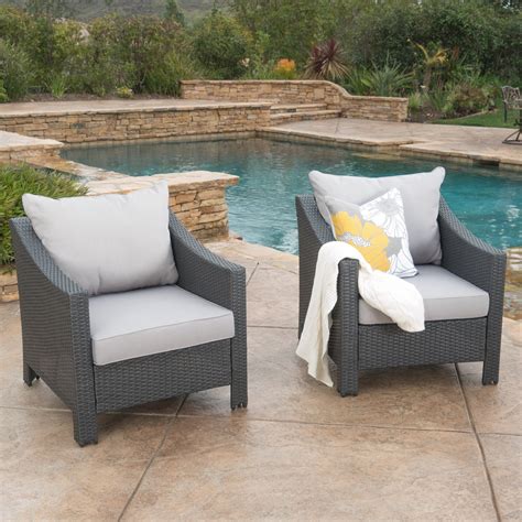 Antibes Outdoor Wicker Club Chair - Set of 2 - Walmart.com