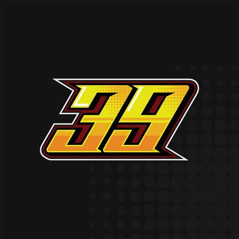 Race Number 39 logo design vector 17301477 Vector Art at Vecteezy