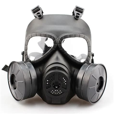 M04 Military Paintball Airsoft Tactical Protection Toxic Skull Full Face Gas Mask With Dual Fan ...