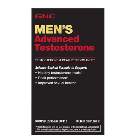 GNC Men's Advanced Testosterone Formula, 60 Capsules, Supports Healthy Testosterone Levels and ...