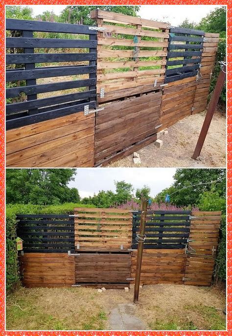 63 easy pallet fence ideas that give privacy – Artofit