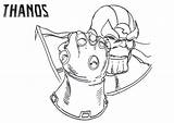 Thanos With Infinity Gauntlet Coloring Page  Free Printable sketch template