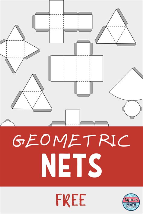 3D Shape Nets FREE Printable | Geometri, Ortaokul, Matematik