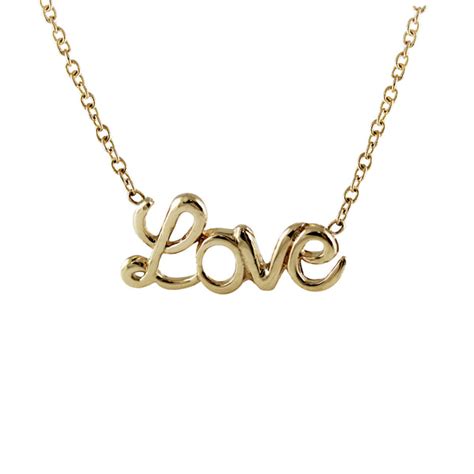 14K LOVE SCRIPT NECKLACE – LUMO