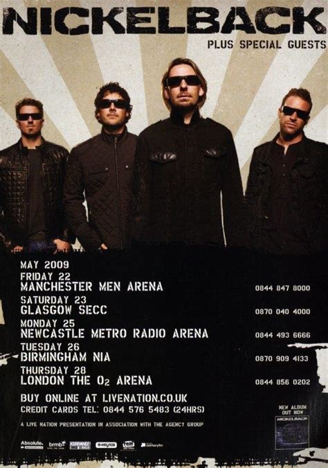 NICKELBACK Dark Horse 2009 UK Tour Poster Print - prints4u