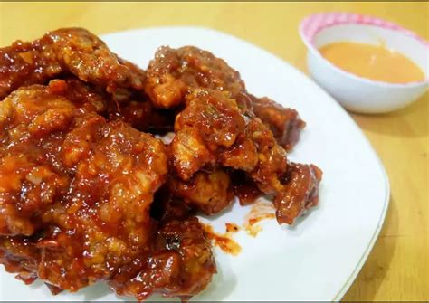 Resep Fire Chicken ala Richeese with Cheese Sauce (Ayam Pedas) oleh ...