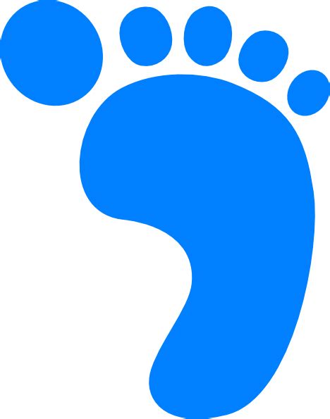 Blue Baby Feet - ClipArt Best