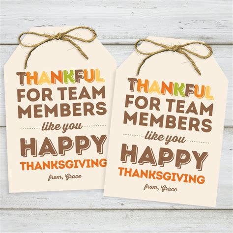 Thankful for Team Members Like You Happy Thanksgiving Gift - Etsy UK