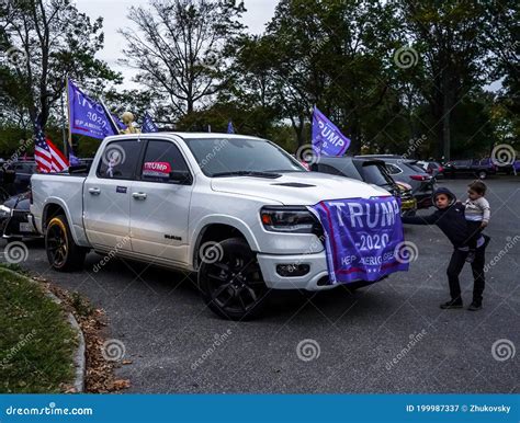 President Trump Supporters Participate at New York for Trump 2020 Car Parade in Brooklyn, New ...