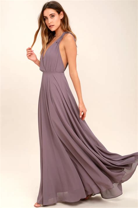 Dance the Night Away Dusty Purple Backless Maxi Dress | Purple maxi ...