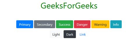 Bootstrap Buttons with Examples - GeeksforGeeks