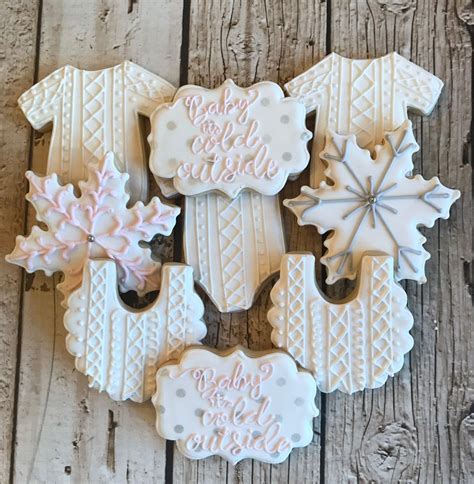 Snowflake Baby Shower Cookies Snowflake Cookies Baby - Etsy