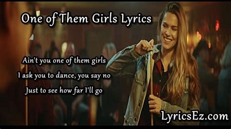 One of Them Girls Lyrics - Lee Brice - LyricsEz | Lee brice, Lyrics, Kiss me lyrics