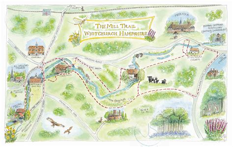 Map of Whitchurch Hampshire Heritage Mill Trail - The Little Chapel ...