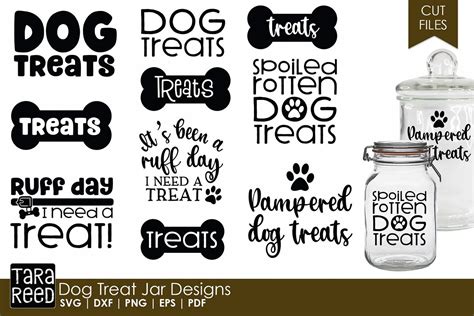 Dog Treat Jar Designs (136430) | Cut Files | Design Bundles