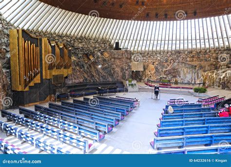 The Interior of the Church in the Rock (Temppeliaukio) in Helsinki ...