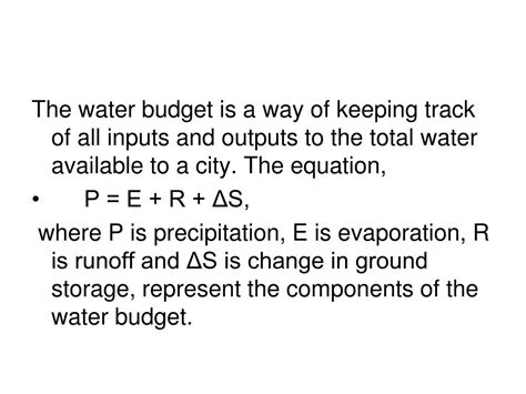 PPT - Urban Hydrology and Water Budget Calculation PowerPoint Presentation - ID:1077783