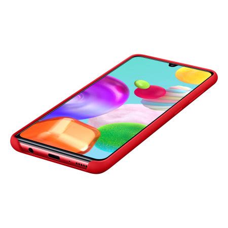 Official Samsung Galaxy A41 Silicone Cover Case - Red