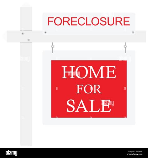 Foreclosure For Sale Real Estate Sign. Vector illustration Stock Vector ...