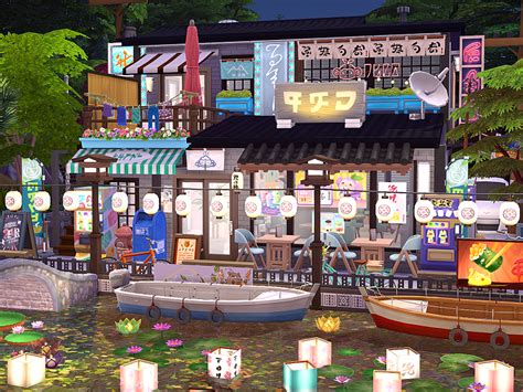 The Sims Resource - Bubble Tea & Karaoke Bar - no CC