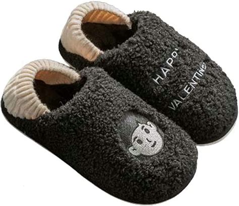 PIKADINGNIS Women Men Cozy Soft Fluffy Fur Slippers Furry Heel Cover ...