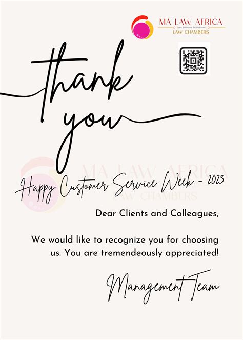 Happy Customer Service Week | MA Law Africa