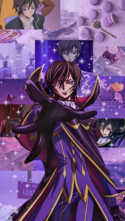 Lelouch Vi Britannia, aesthetic, anime, code geass, edit, purple, HD phone wallpaper | Peakpx