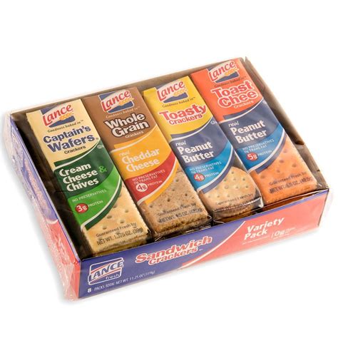 Lance Sandwich Crackers 8 Count Variety Pack | Cracker flavors, Sandwiches, Peanut butter lovers