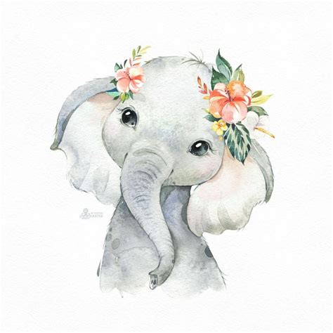 Pin by Penny on Tatuajes | Baby animal drawings, Elephant drawing, Elephant clip art