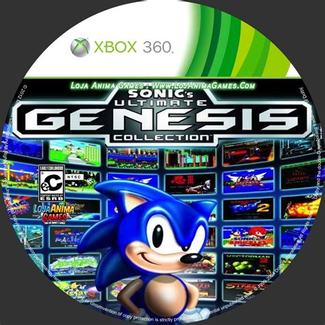 Covers Movie Gtba: Sonic's Ultimate Genesis Collection - Capa & Label Game XBox 360