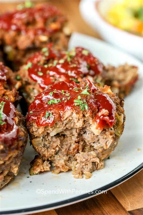 Mini Meatloaf Muffins {freezer friendly} - Spend With Pennies