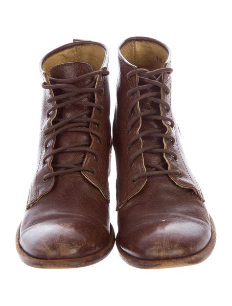 Frye Lace-Up Leather Ankle Boots - Shoes - WF821416 | The RealReal