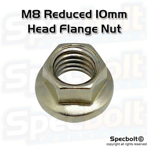 Flange Nut M8 Reduced 10mm Head (Dacromet)