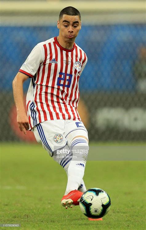 Miguel Almiron of Paraguay kicks the ball during the Copa America... | Paraguay, Kicks, Ball