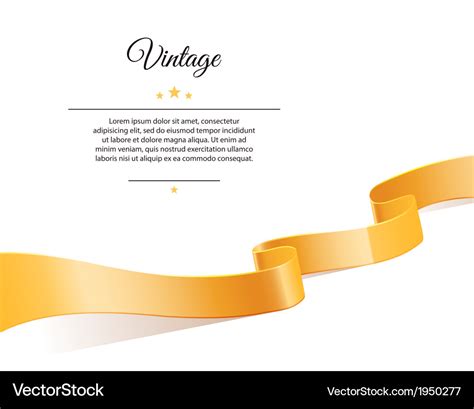 Gold ribbon Royalty Free Vector Image - VectorStock