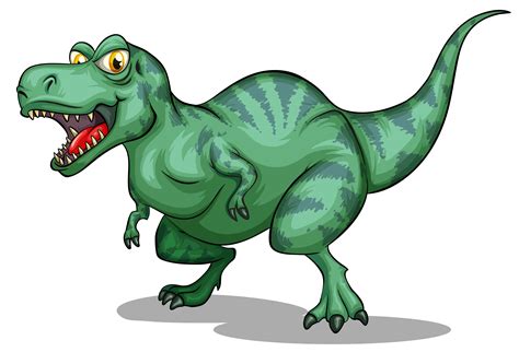 Green tyrannosaurus rex with sharp teeth 368492 Vector Art at Vecteezy