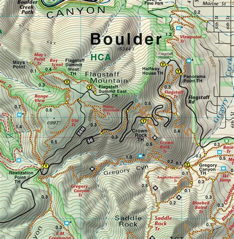 Boulder County Trails - Recreation Topo Map - Latitude 40° maps